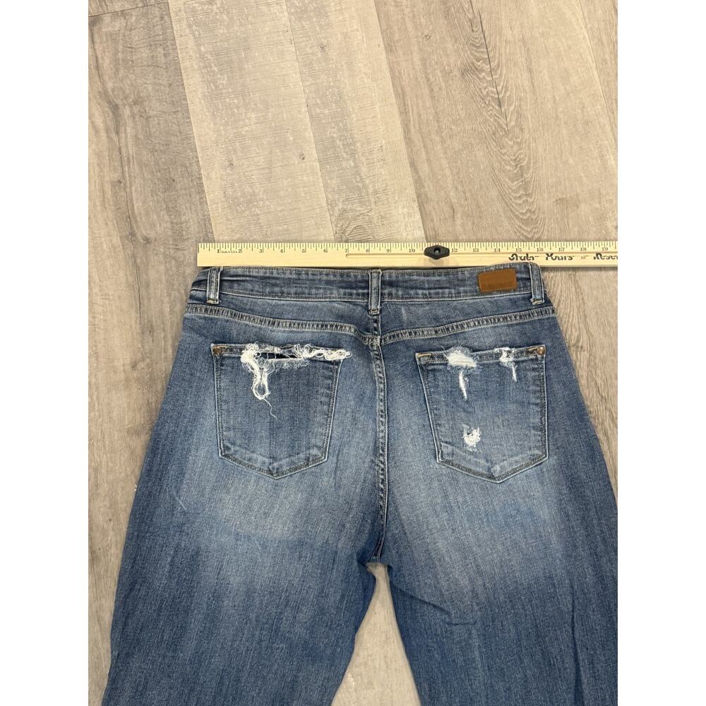 Judy Blue Jeans Womens 15 Distressed Boyfriend Fit Denim Ripped Grunge Pants - Picture 13 of 14
